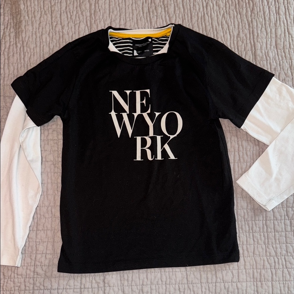 Boys' Black and White New York Graphic Tee